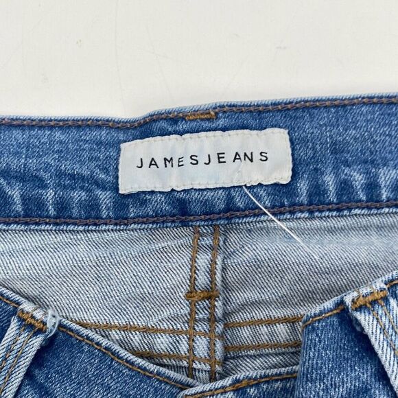James Jeans Shorty High Rise Denim Cut Off Jean Shorts Raw Hem 3" Size 26 - Picture 12 of 14